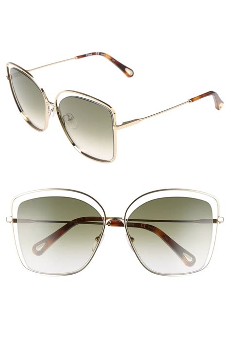 chloe glass frames|chloe 60mm halo frame sunglasses.